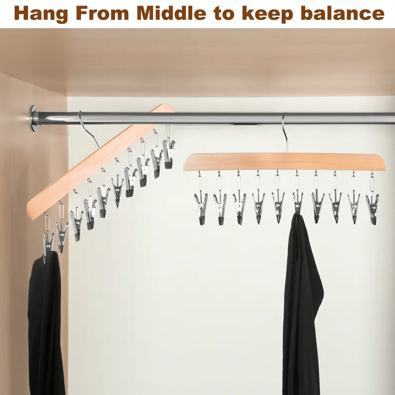 🔥Last Day Special Offer(Second Item 60% Off)🔥Closet Organizer with 10 Clips - Space Saving Hanging Closet Organizer