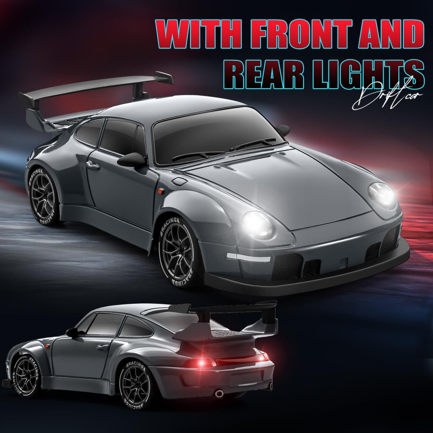 🔥Last Day Special Offer(Second Item 60% Off)🔥1:24 Scale 2.4GHz 20KM/H 4WD RC Drift Car with LED Lights