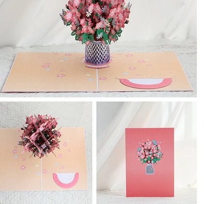 🏆Last Day Special Price 💐2-in-1 Gift & Décor for Every Moment🌸3D Flower Bouquet Pop Up Card