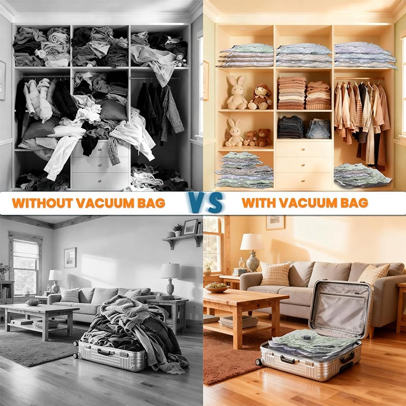 🔥Last Day Special Offer(Second Item 60% Off)🔥-Cordless Travel Vacuum Storage Compression Bag Set