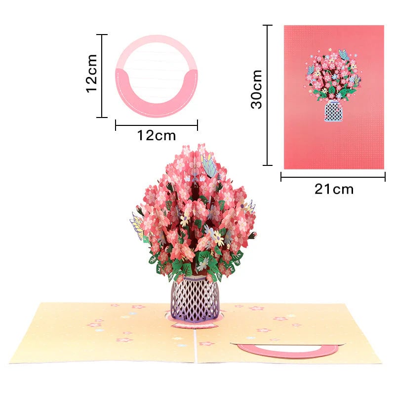 🏆Last Day Special Price 💐2-in-1 Gift & Décor for Every Moment🌸3D Flower Bouquet Pop Up Card