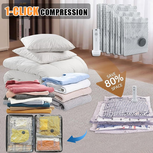 🔥Last Day Special Offer(Second Item 60% Off)🔥-Cordless Travel Vacuum Storage Compression Bag Set