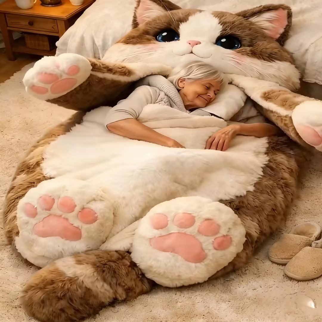 🔥Hot Sale 49% off🌟🐱 Fluffy cat sleeping bag– Soft, Warm & Purrfectly Cozy😴💤
