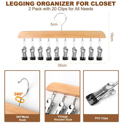 🔥Last Day Special Offer(Second Item 60% Off)🔥Closet Organizer with 10 Clips - Space Saving Hanging Closet Organizer