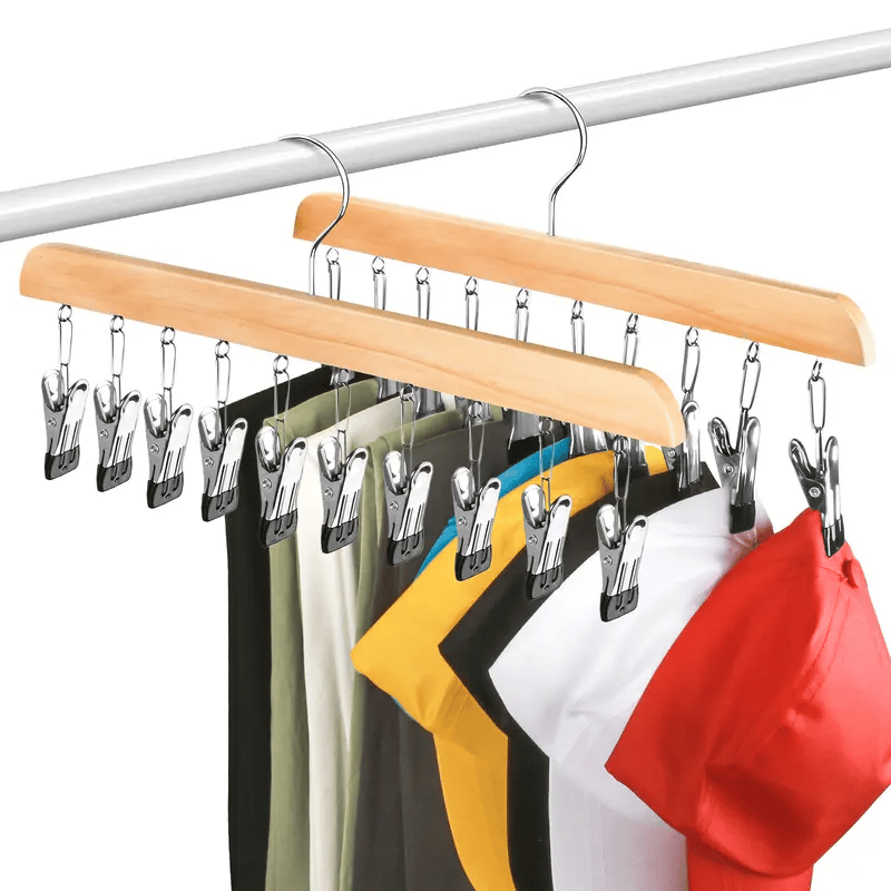 🔥Last Day Special Offer(Second Item 60% Off)🔥Closet Organizer with 10 Clips - Space Saving Hanging Closet Organizer